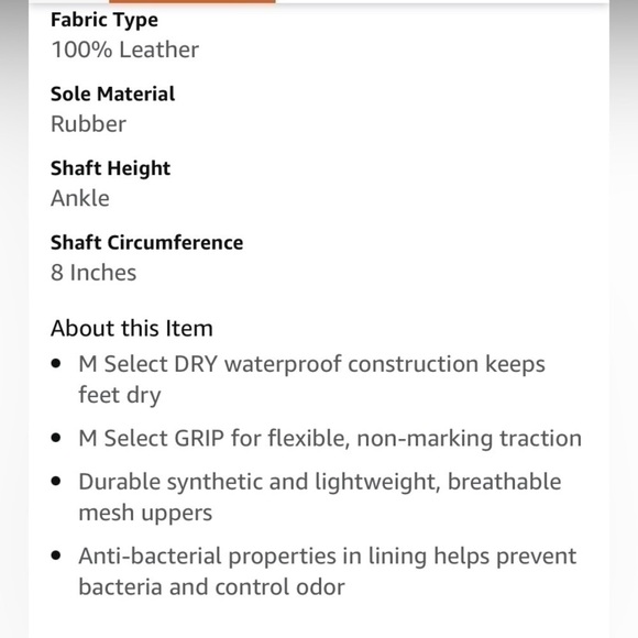 MERRELL Moab FST mid waterproof kids’ hiking shoes. Size 6. - Picture 11 of 11